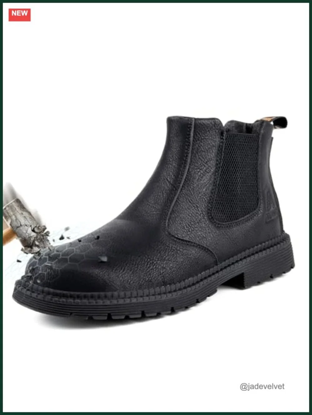 Steel Toe Chelsea Boots Men's Waterproof Lightweight Safety Work Boots